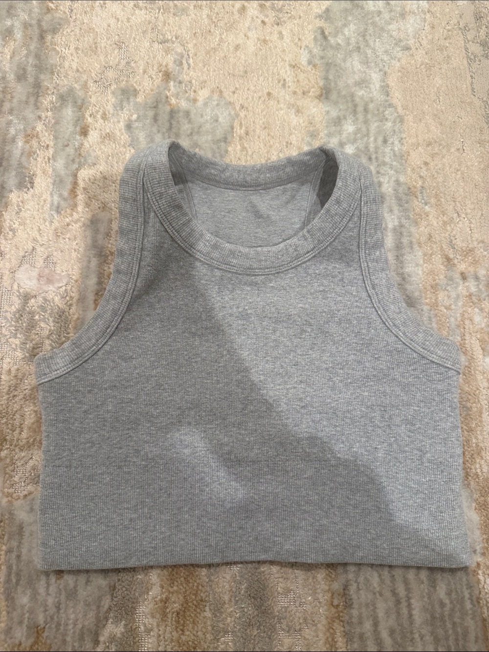 ALO Yoga Gray Ribbed Tank Top